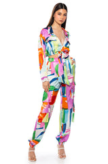 QUINN ABSTRACT PRINTED JOGGER