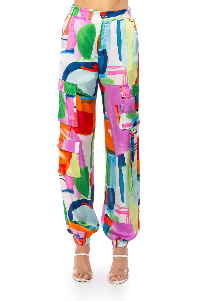 QUINN ABSTRACT PRINTED JOGGER