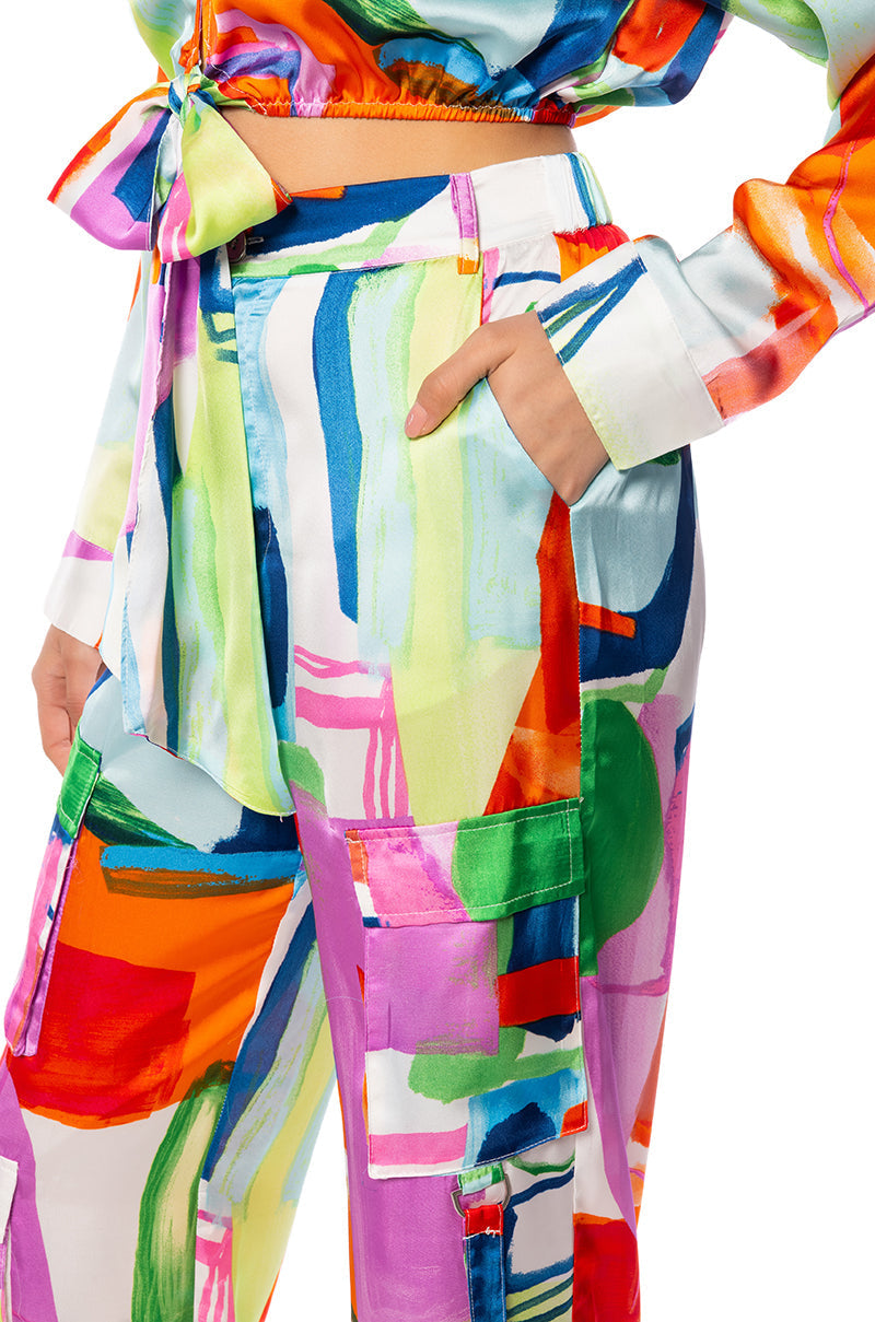 QUINN ABSTRACT PRINTED JOGGER