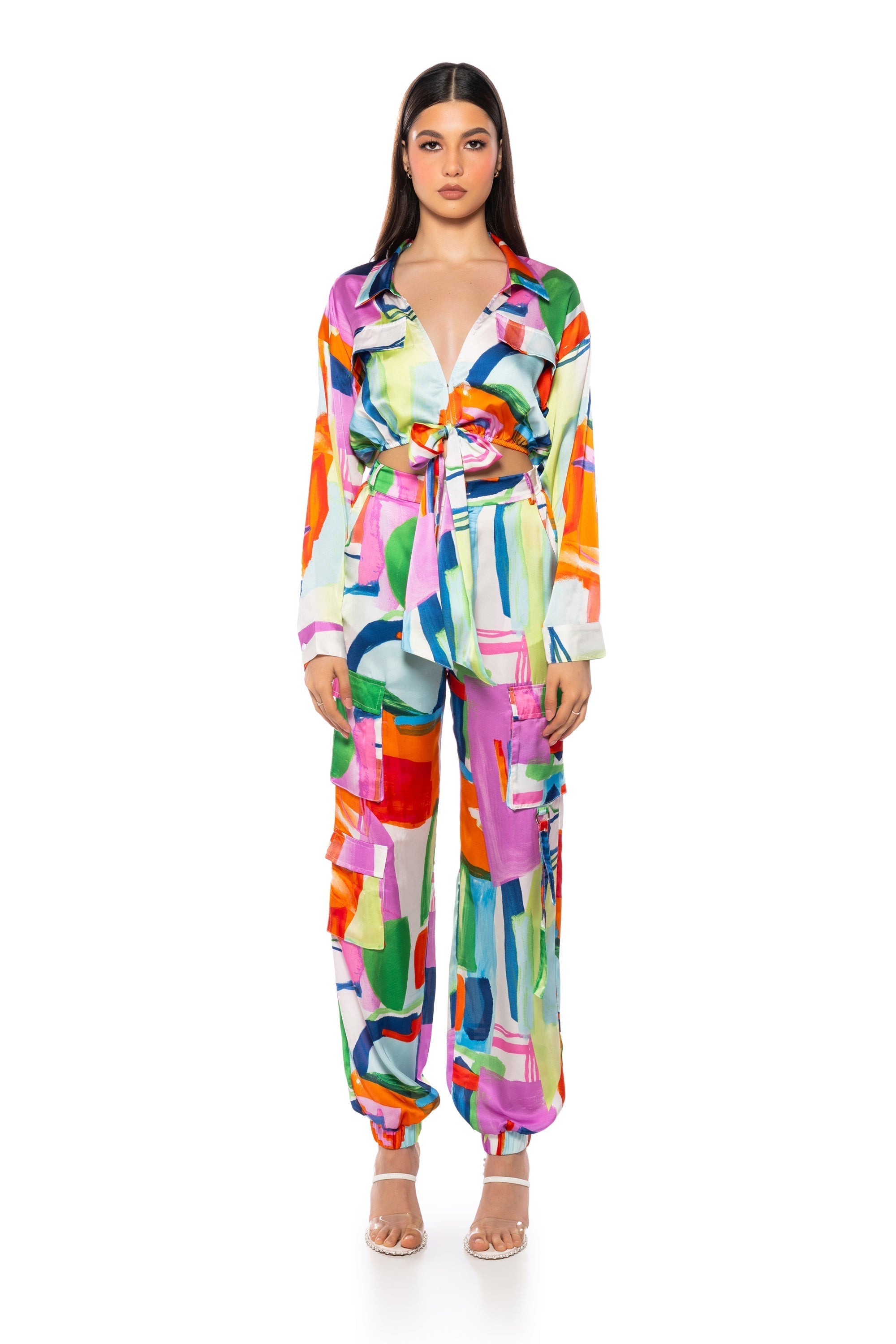 QUINN ABSTRACT PRINTED JOGGER