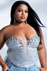 RAISE YOUR GLASS EMBELLISHED CORSET