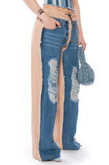 RARE VIBE DENIM EMBELLISHED NYLON JOGGER