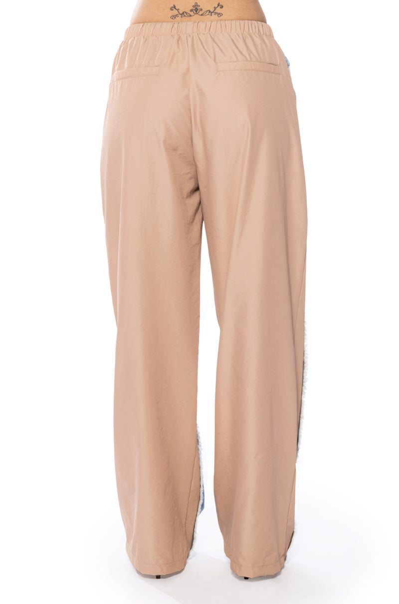 RARE VIBE DENIM EMBELLISHED NYLON JOGGER