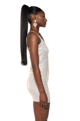 RAVE GIRL METALLIC MINI DRESS