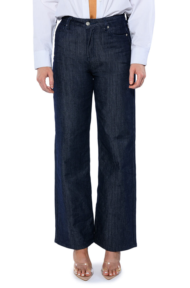 RAW DENIM WIDE LEG JEANS