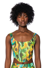RAYLIN MESH CORSET TOP