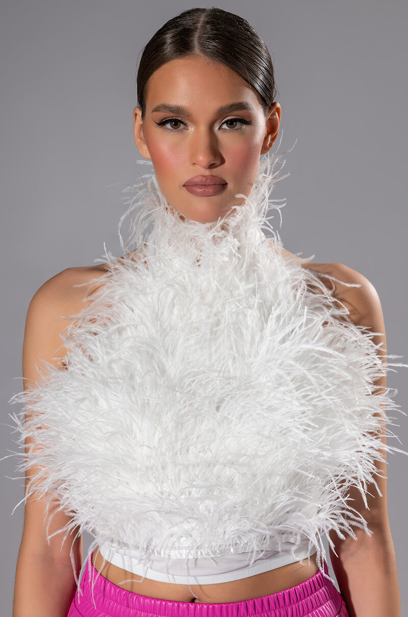 REAL OSTRICH FEATHER TOP
