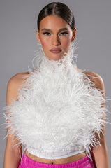 REAL OSTRICH FEATHER TOP
