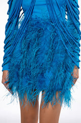 REAL OSTRICH FEATHERS MINI SKIRT