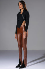 REBELLING CABLEKNIT ASYMMETRICAL ZIPPER SWEATER