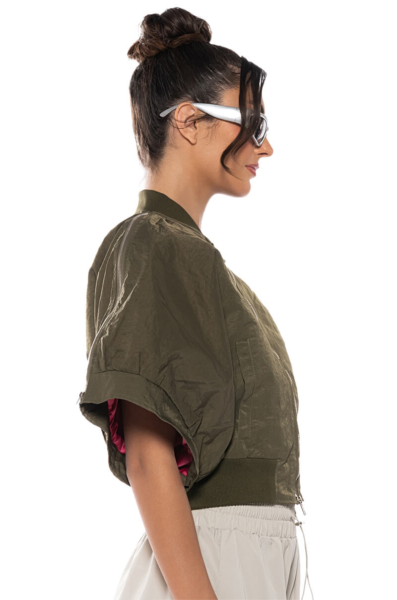 REPORTING FOR DUTY SHORT SLEEVE BOMBER