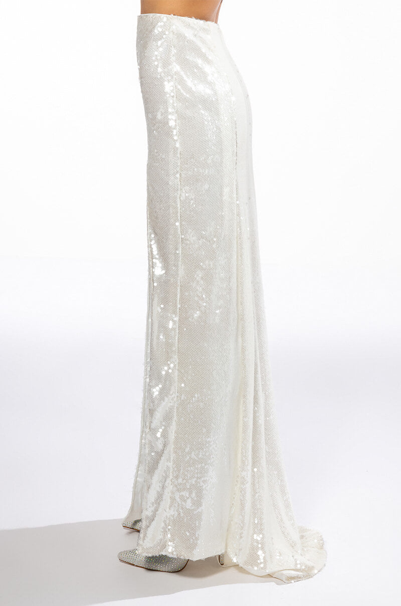 RESOLUTIONS SEQUIN SLIT MAXI SKIRT