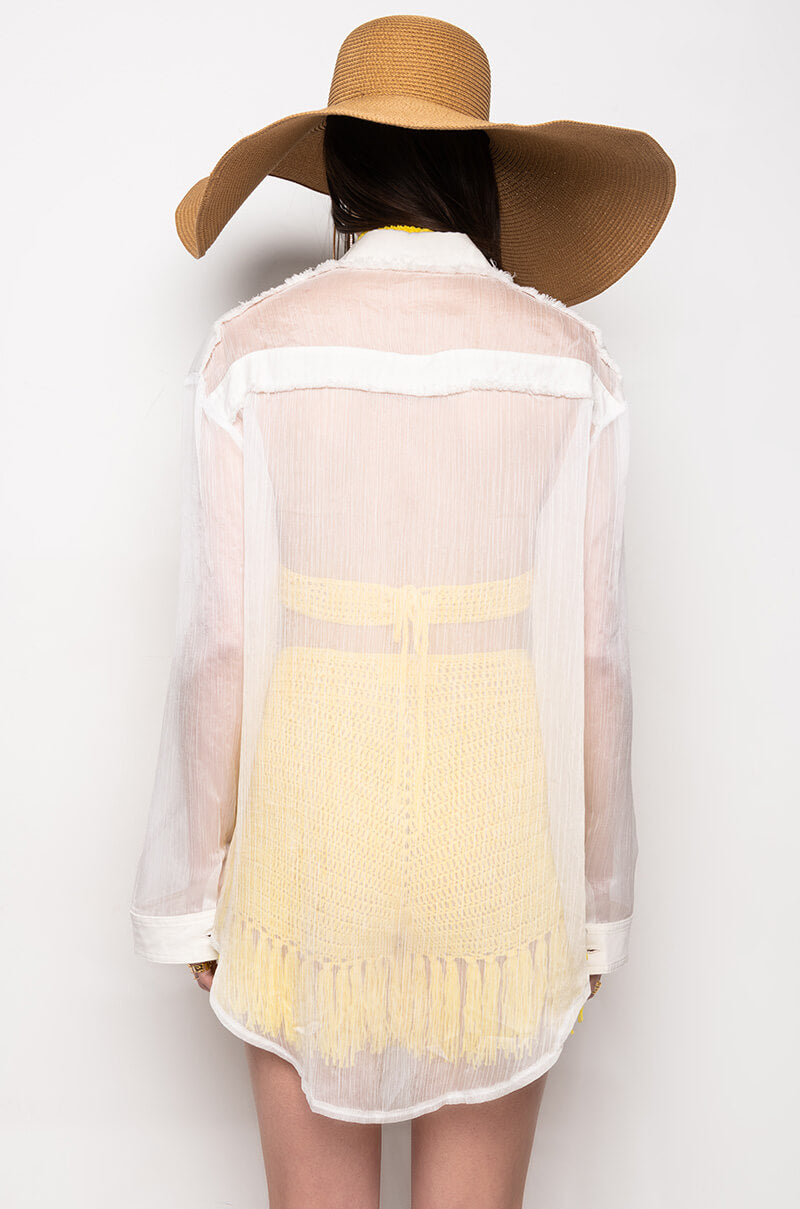 RESORT ARIA OVERSIZED BUTTON DOWN BLOUSE