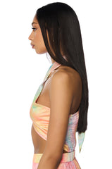 RESORT BADDIE OMBRE PRINT BANDEAU TIE TOP