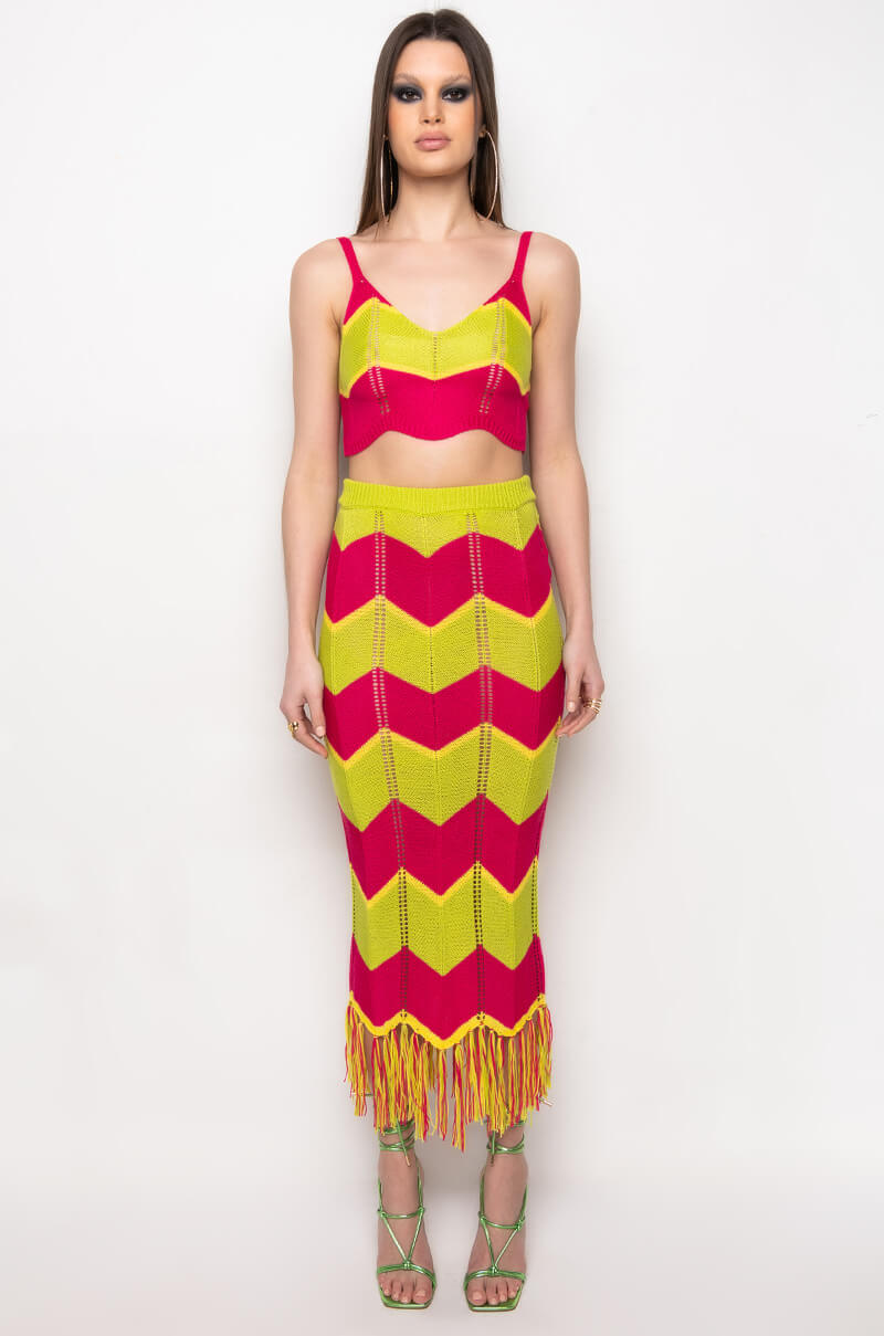 GRENADA ISLAND KNIT MIDI SKIRT