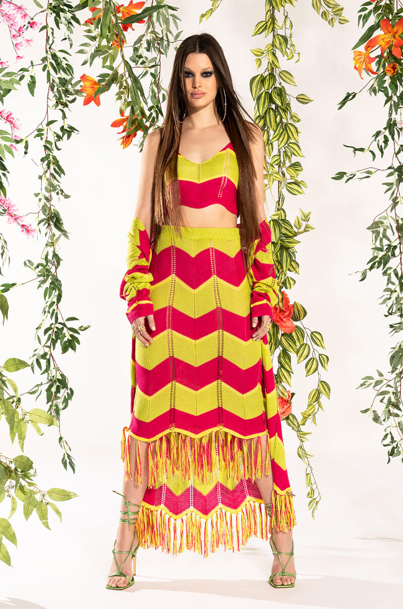 GRENADA ISLAND KNIT MIDI SKIRT