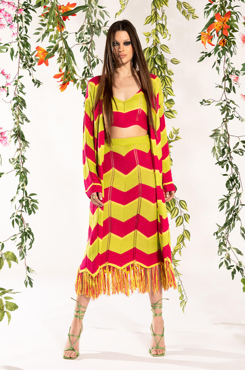 GRENADA ISLAND KNIT MIDI SKIRT
