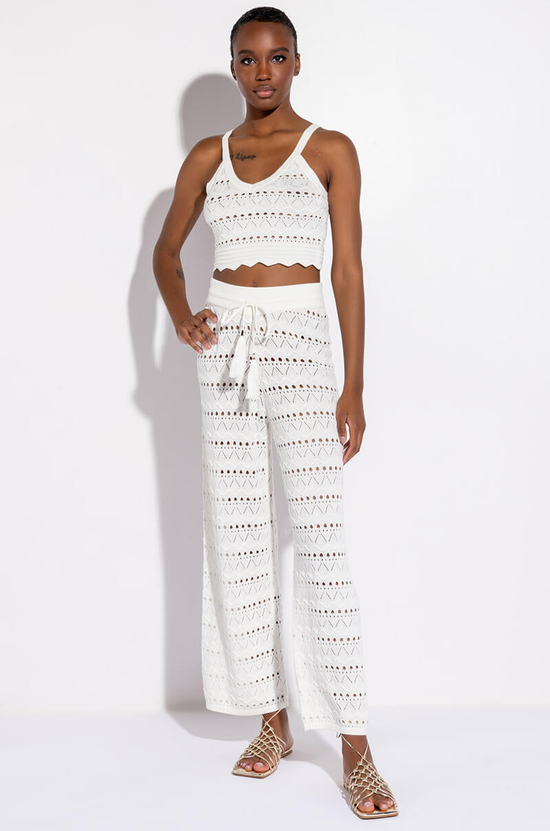 RESORT READY CROCHET WIDE LEG PANT