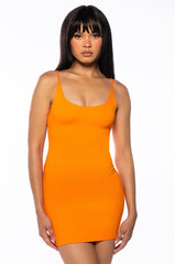 REYLA MINI BODYCON DRESS IN ORANGE