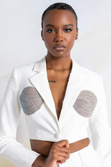 RICH LIKE MADONNA CROP BLAZER