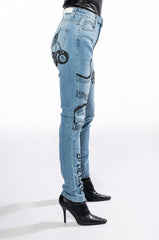 RIGHT CALL PAINTED HIGH RISE SKINNY JEANS