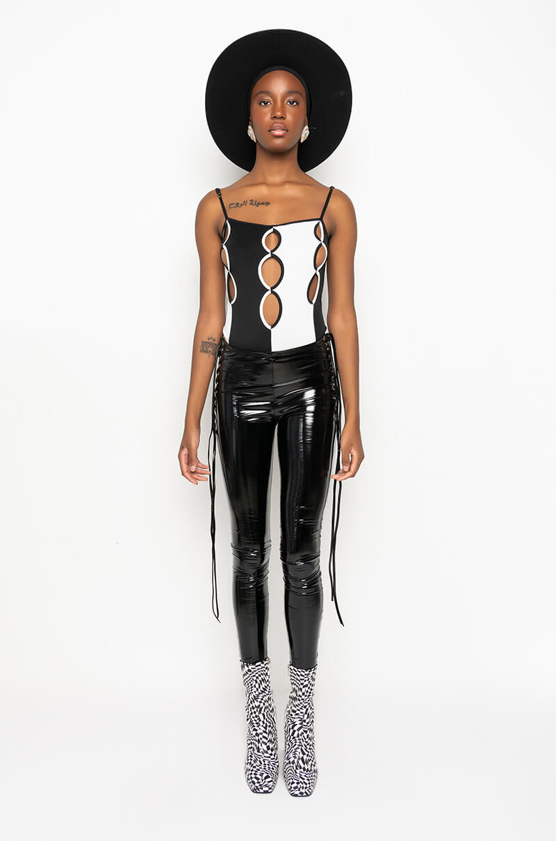 RIGHT THROUGH ME SLEEVELESS CUTOUT BODYSUIT