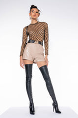 RISKAY BUSINESS MESH LONG SLEEVE BODYSUIT