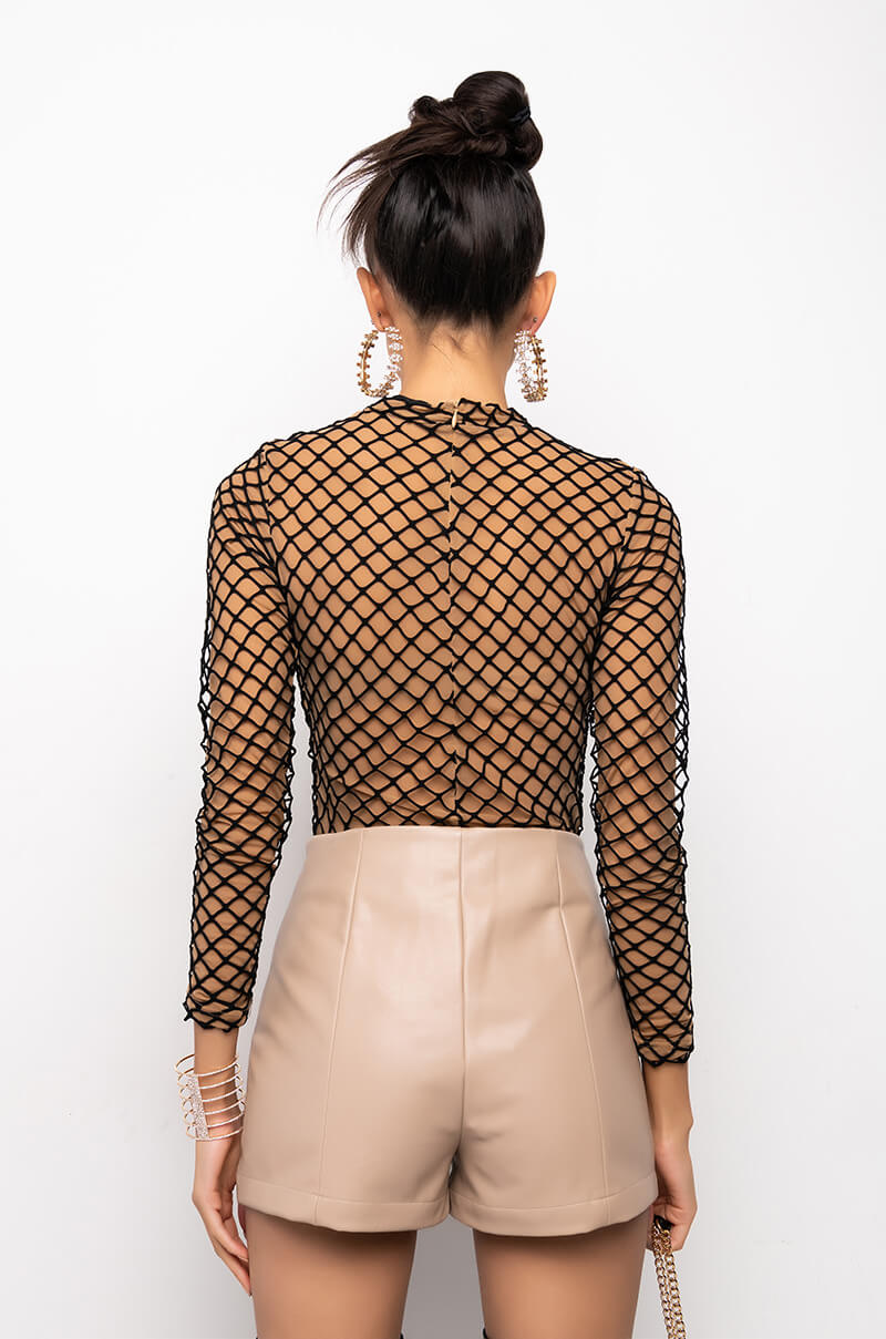 RISKAY BUSINESS MESH LONG SLEEVE BODYSUIT