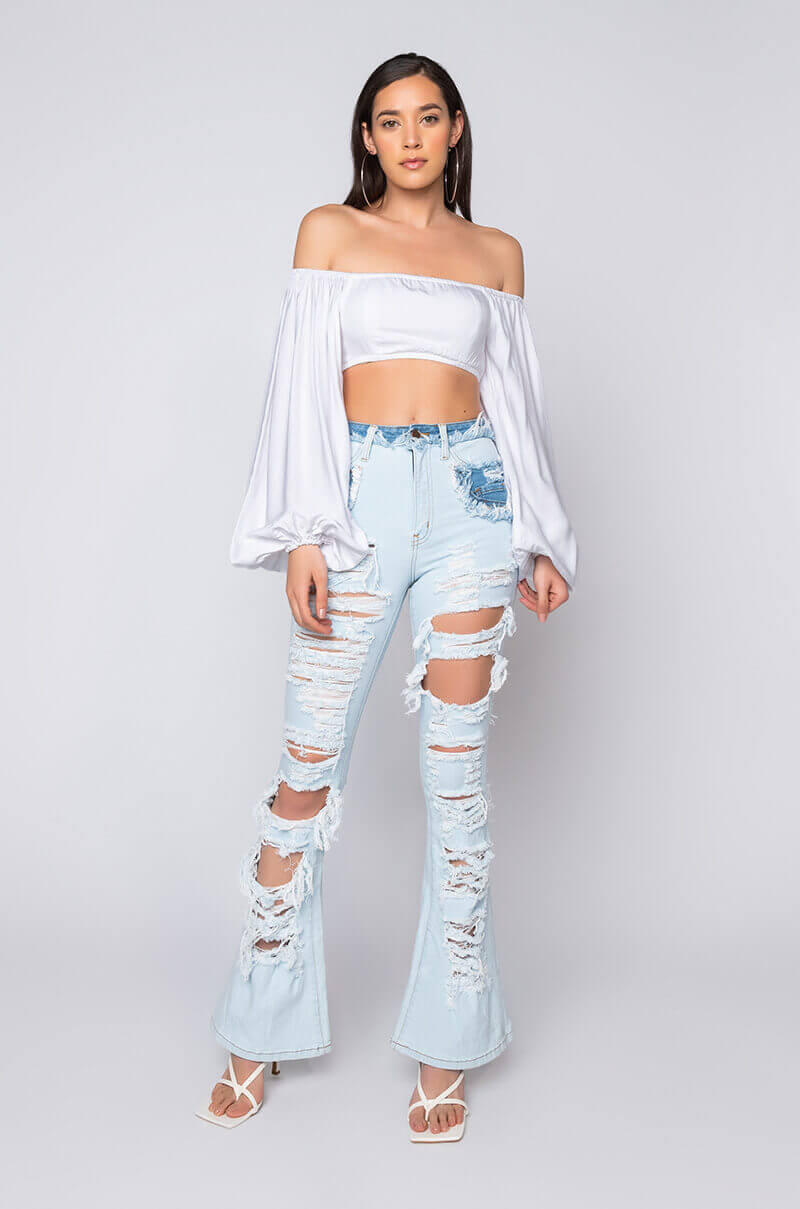 ROCK THE BOAT OFF SHOULDER BLOUSE