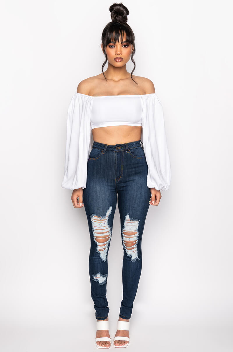ROCK THE BOAT OFF SHOULDER BLOUSE