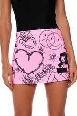 TATTOO PRINT SKORT