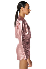 ROMY METALLIC CROP BLAZER