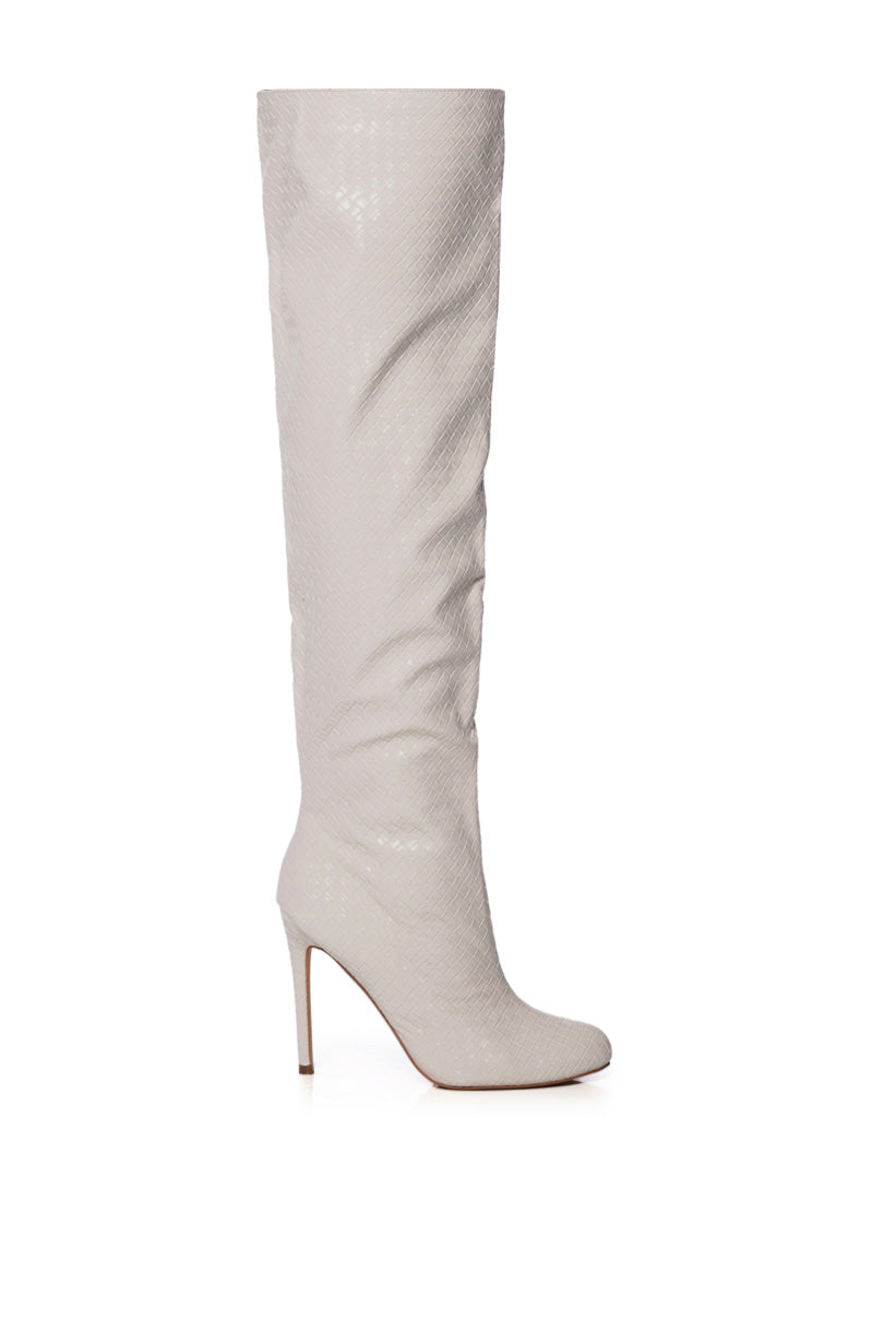 RONNIE OVER THE KNEE BOOT IN CREAM