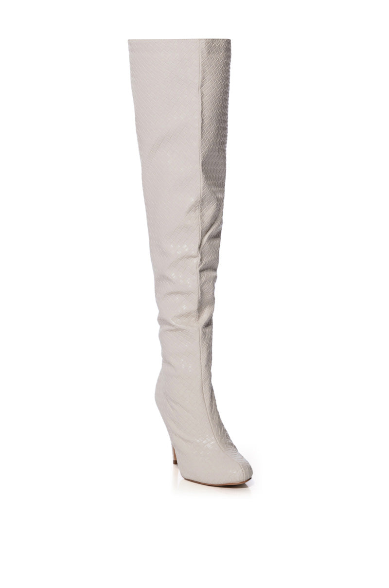 RONNIE OVER THE KNEE BOOT IN CREAM