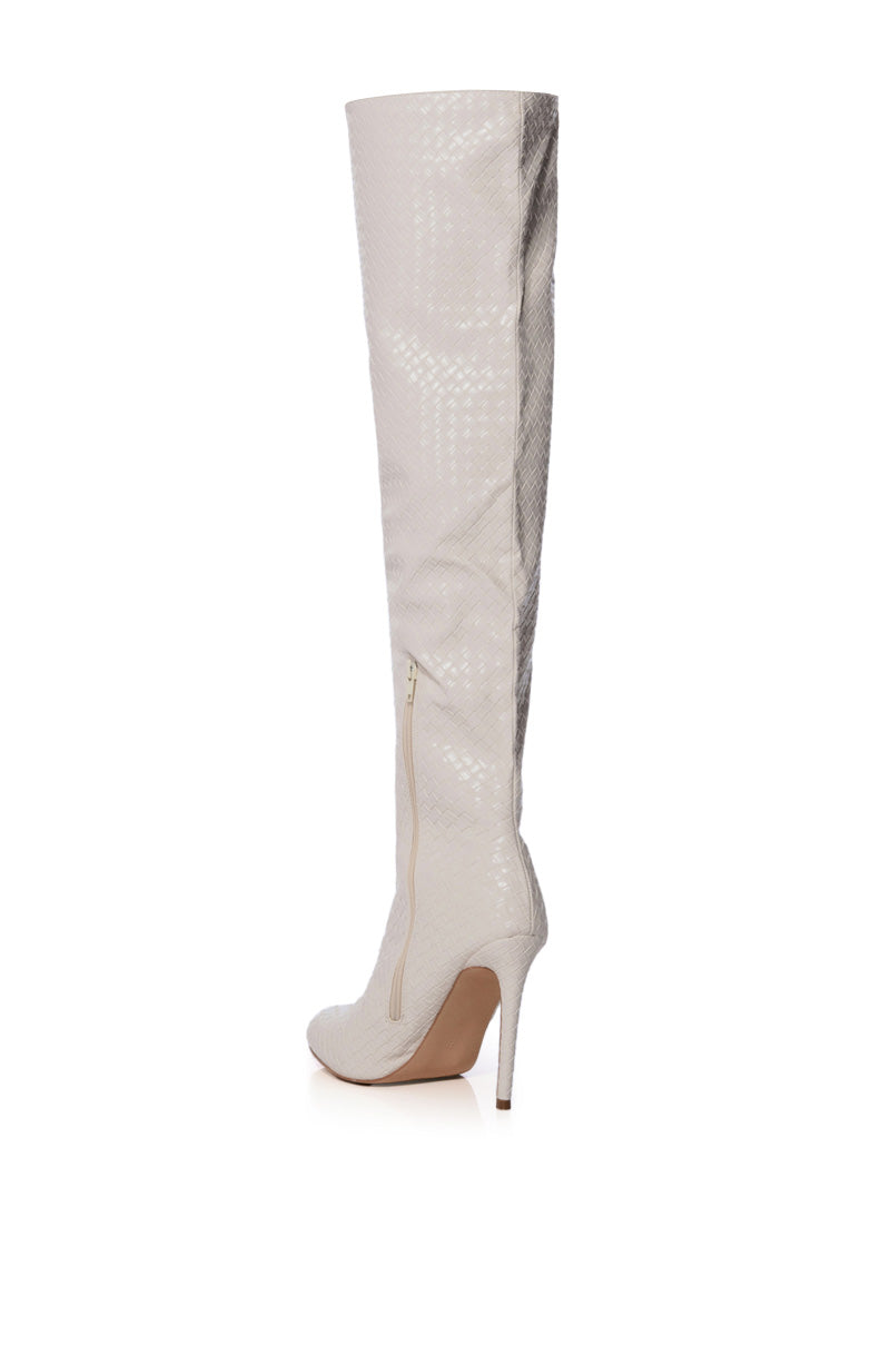 RONNIE OVER THE KNEE BOOT IN CREAM