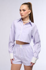 ROWAN POPLIN STRIPE BUTTON DOWN