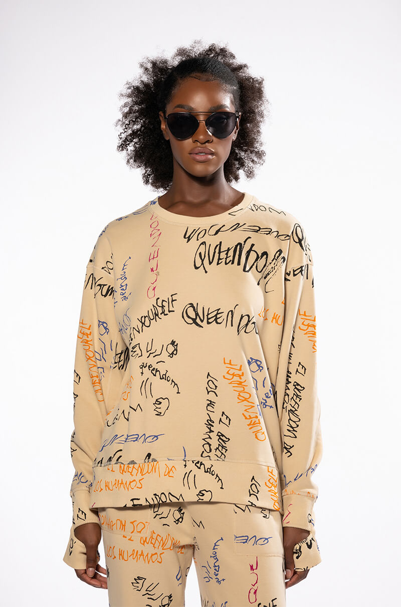 ROYALTY DRAWING CREWNECK SWEATSHIRT