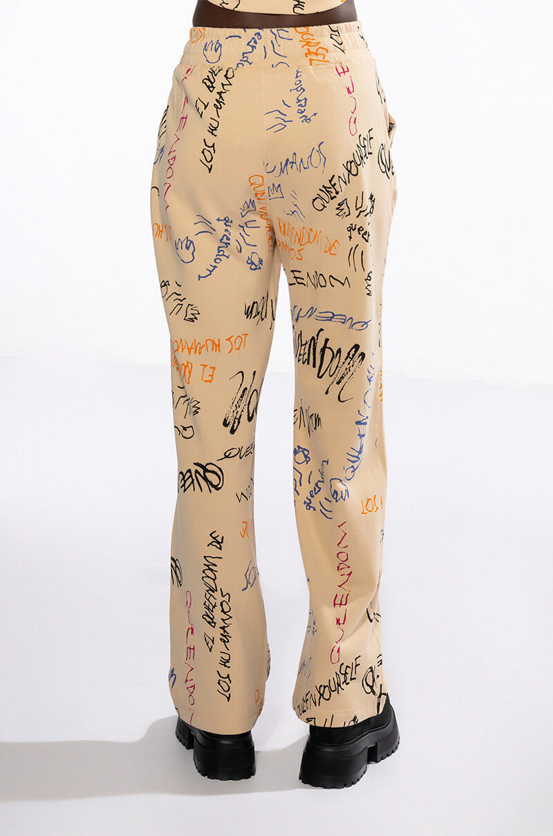 ROYALTY DRAWING WIDE LEG SWEATPANT