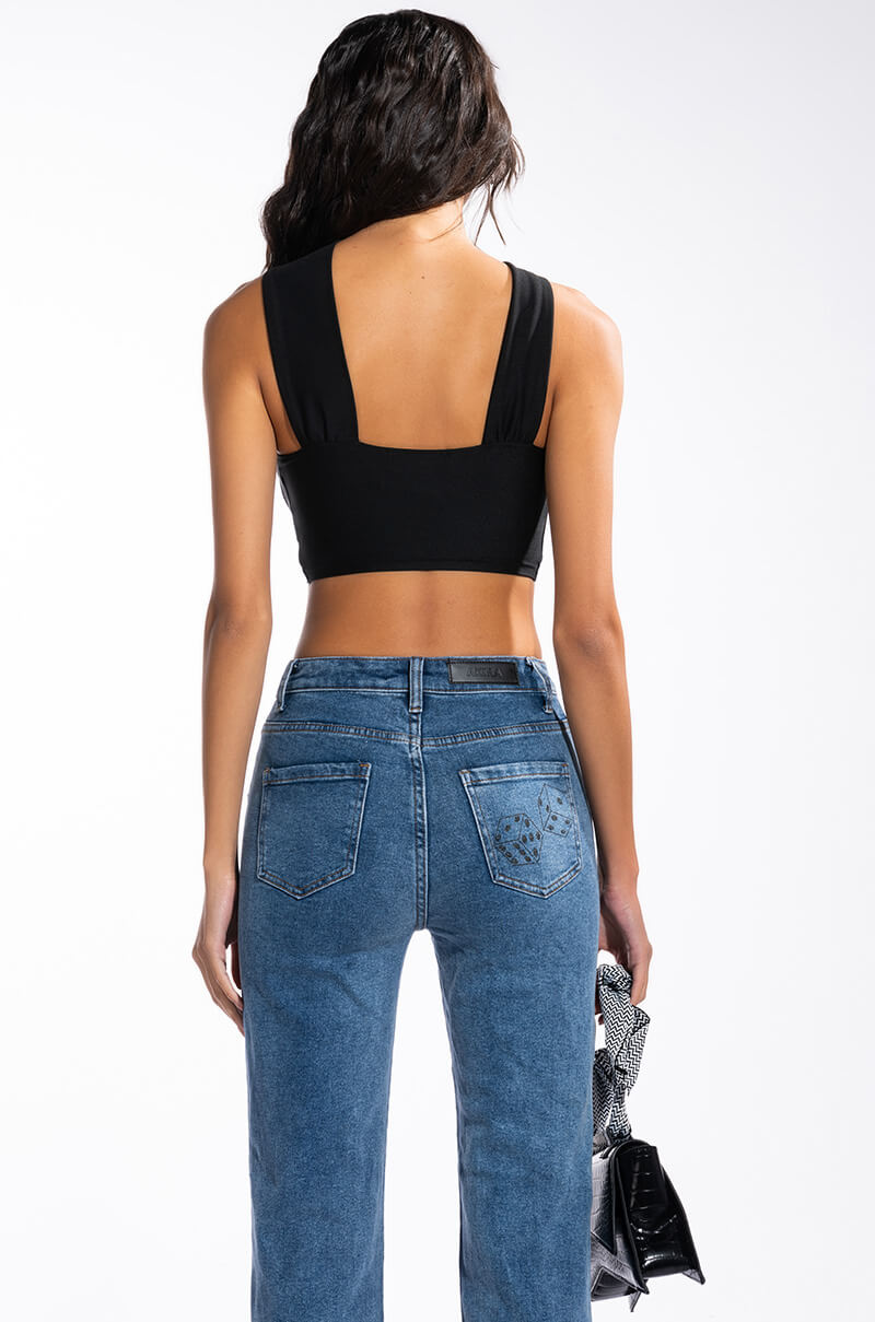 RULES DON'T APPLY CROSS FRONT BLOUSE