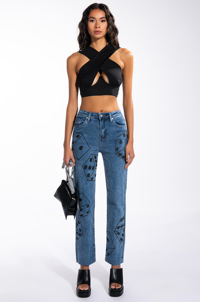 RULES DON'T APPLY CROSS FRONT BLOUSE