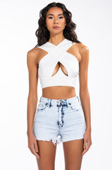 RULES DON'T APPLY CROSS FRONT BLOUSE