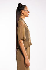 RUN IT UP MESH SHORT SLEEVE BUTTON DOWN