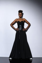 RUN THE WORLD STRAPLESS MAXI DRESS