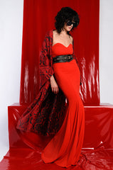 RUN THE WORLD STRAPLESS MAXI DRESS