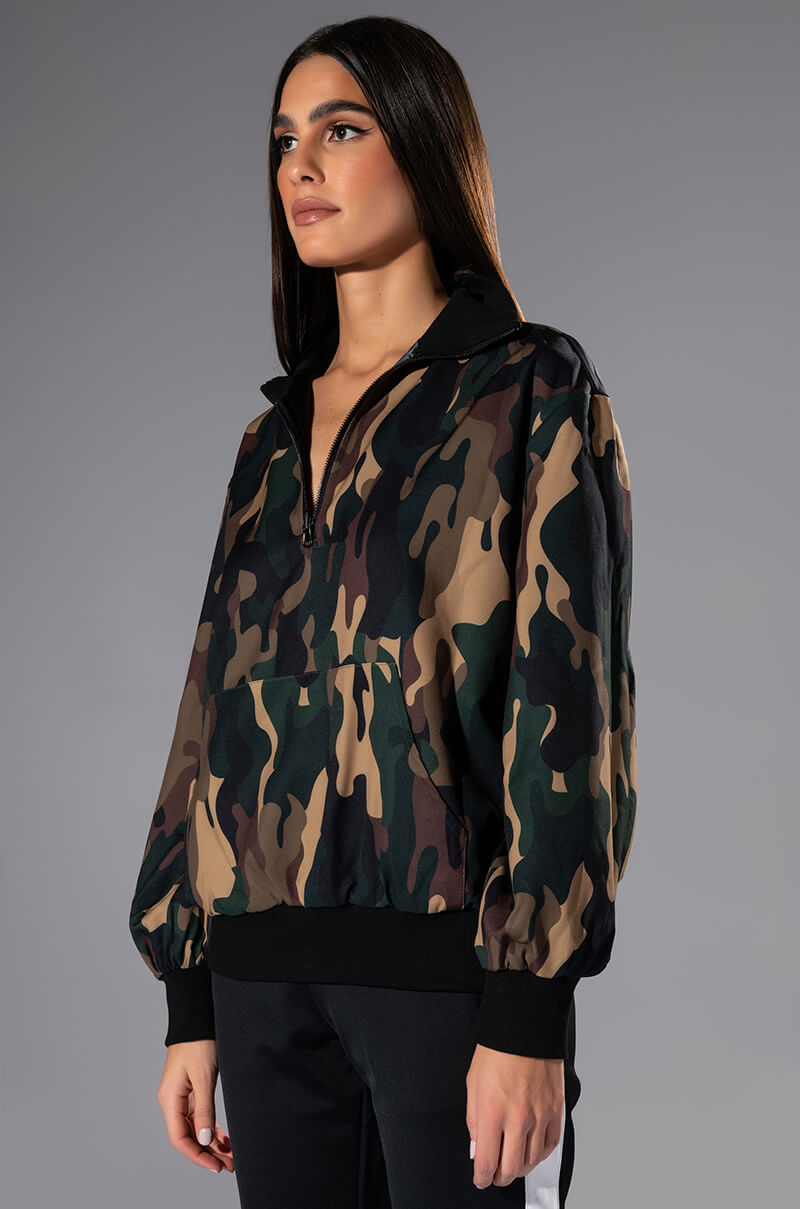 RUNNING LAPS QUARTER ZIP SWEATSHIRT
