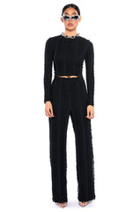 RUNNING WITH THE WOLVES TEXTURED PANTS