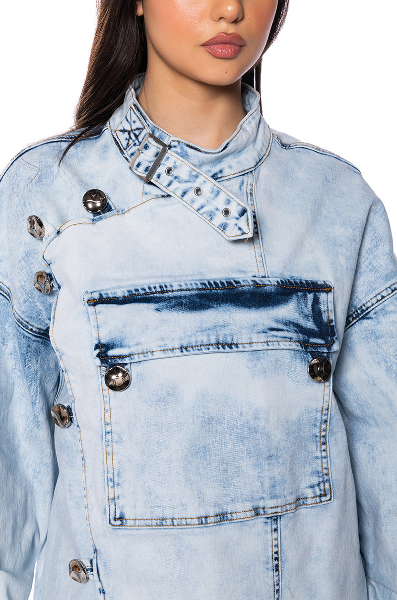 SAMMI CARGO DENIM PULLOVER