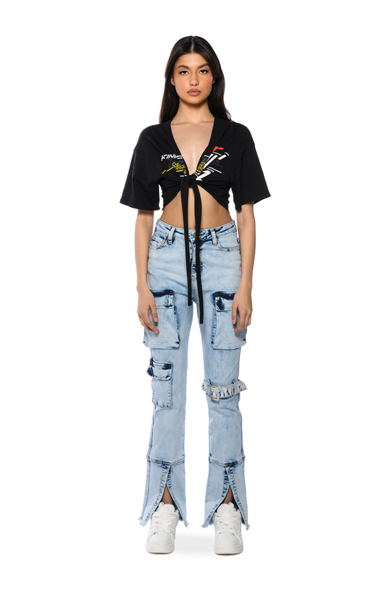 SAMMI DENIM CARGO PANT