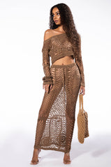 SAND DUNES LONG SLEEVE TOP AND MAXI SKIRT SET