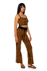 SAVANNAH WIDE LEG ORANGE PANTS